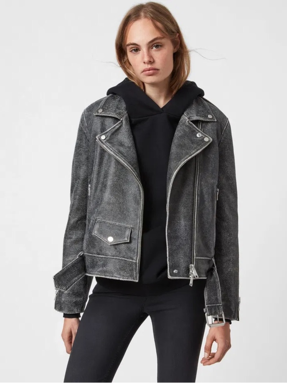 ✨ Allsaints Arashi Leather Biker Jacket ✨